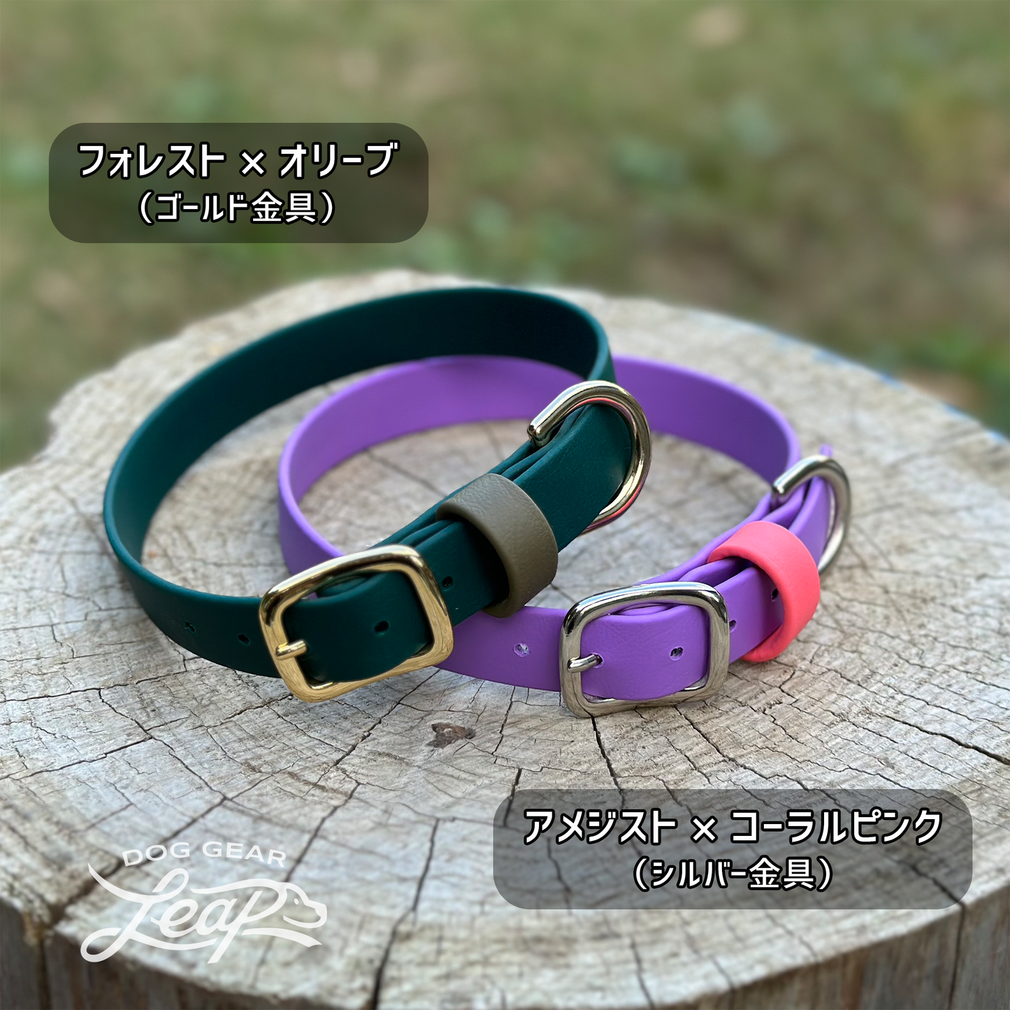 【LEAPオリジナル】 BioThane製ベルトカラー 幅1.9cm(セミオーダー)